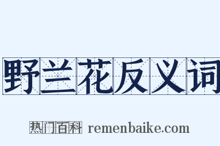 野兰花反义词是什么意思的图片